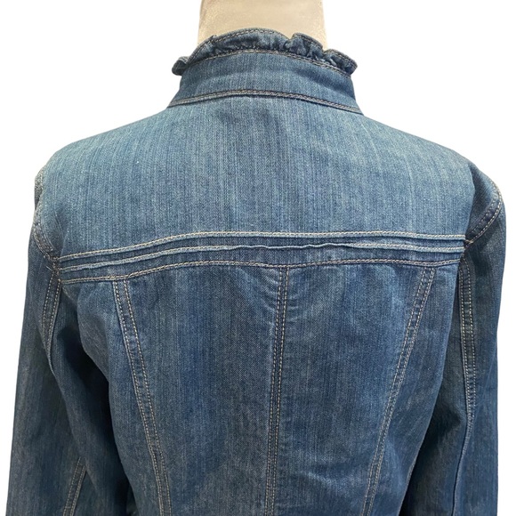 Christopher & Banks Jean Jacket with Studded Details Small - Picture 7 of 16